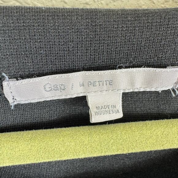 GAP Black Knit 3/4 Sleeve Stretchy Pullover Knee Length Ponte Dress Size MP - Picture 3 of 5